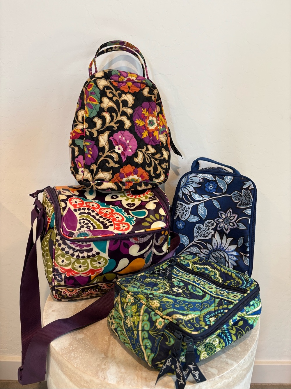 Vera Bradley Multi Colored Floral Paisley Lunchbox Set